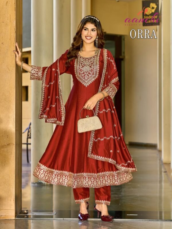 Stylish Aanchi Orra Vol 3 Vichitra Silk Embroidered Kurti With Bottom Dupatta Wholesale 2026