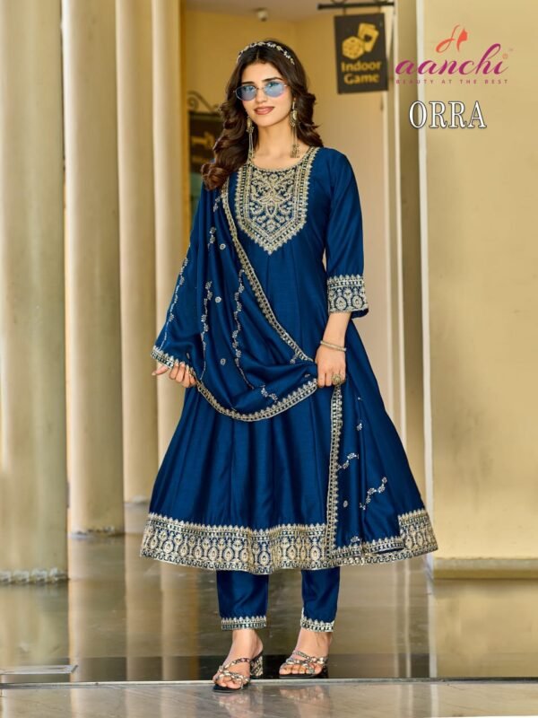 Stylish Aanchi Orra Vol 3 Vichitra Silk Embroidered Kurti With Bottom Dupatta Wholesale 2026