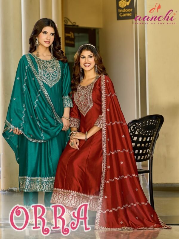 Stylish Aanchi Orra Vol 3 Vichitra Silk Embroidered Kurti With Bottom Dupatta Wholesale 2026