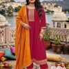 Beautiful Aanchi Plus Bindu Vichitra Silk Embroidered Kurti With Bottom Dupatta Wholesale 2026