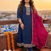 Beautiful Aanchi Plus Bindu Vichitra Silk Embroidered Kurti With Bottom Dupatta Wholesale 2026