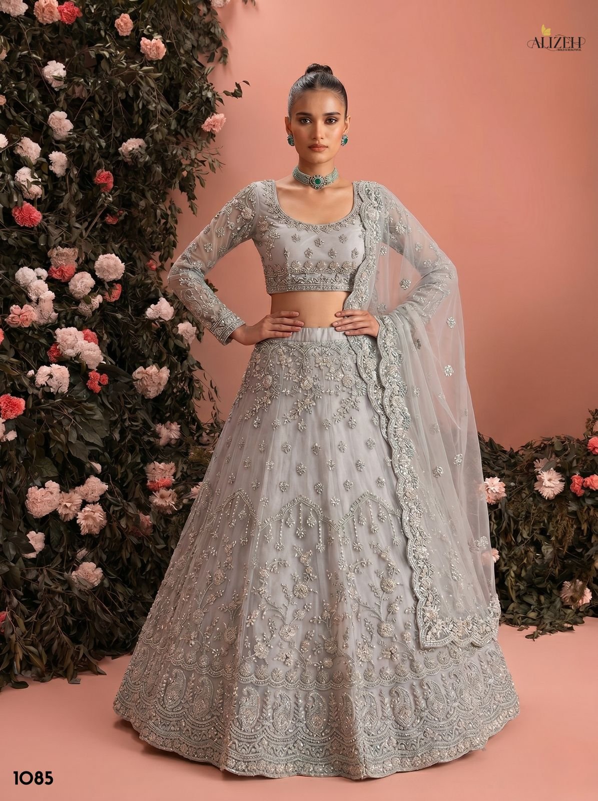 Alizeh 1085 To 1090 Butterfly Net Designer Lehenga Choli Collection Wholesale
