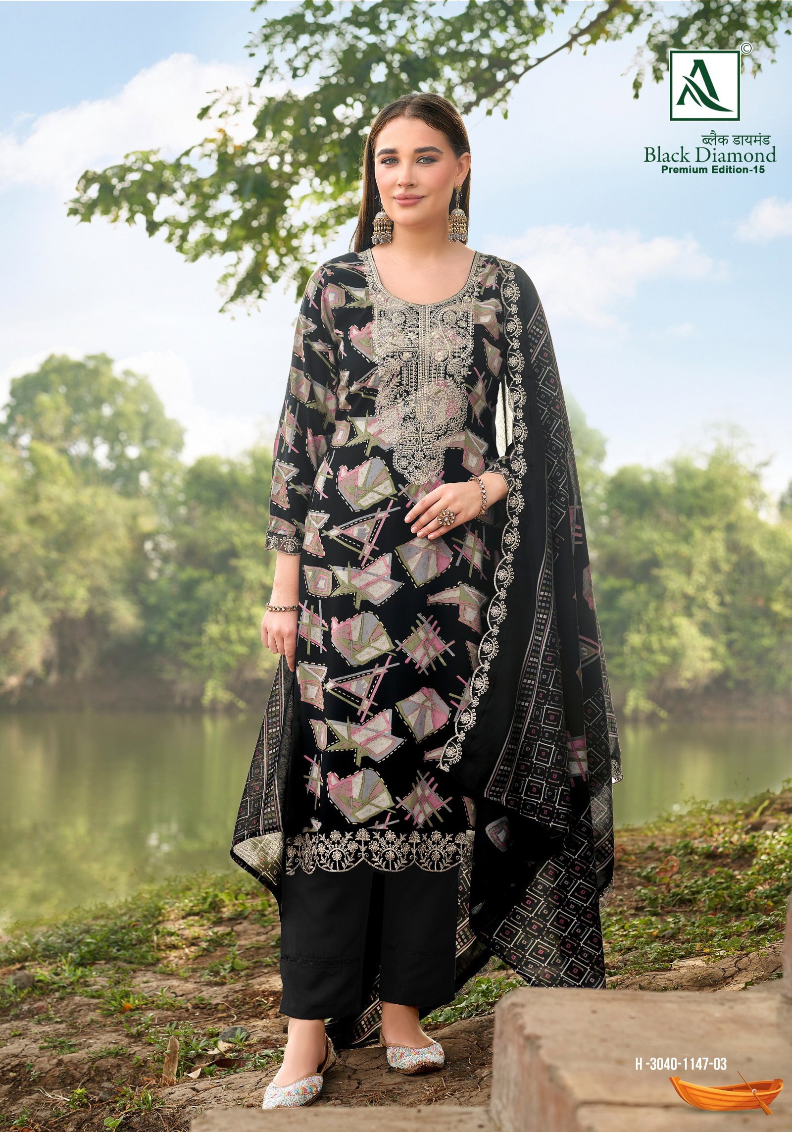 Alok Black Diamond Vol 15 Pure Rayon Discharge Printed Dress Material Wholesale