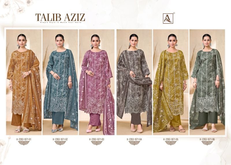 Launching Alok Talib Aziz Zam Cotton Foil Print Dress Material Wholesale 2026