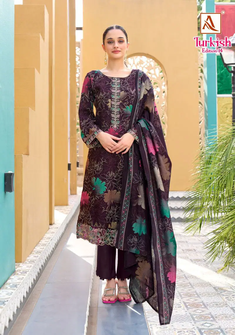 Launching Alok Turkish Edition 14 Viscose Rayon Printed Dress Material Wholesale 2026