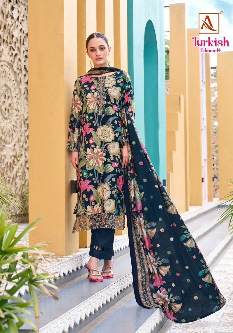Launching Alok Turkish Edition 14 Viscose Rayon Printed Dress Material Wholesale 2026