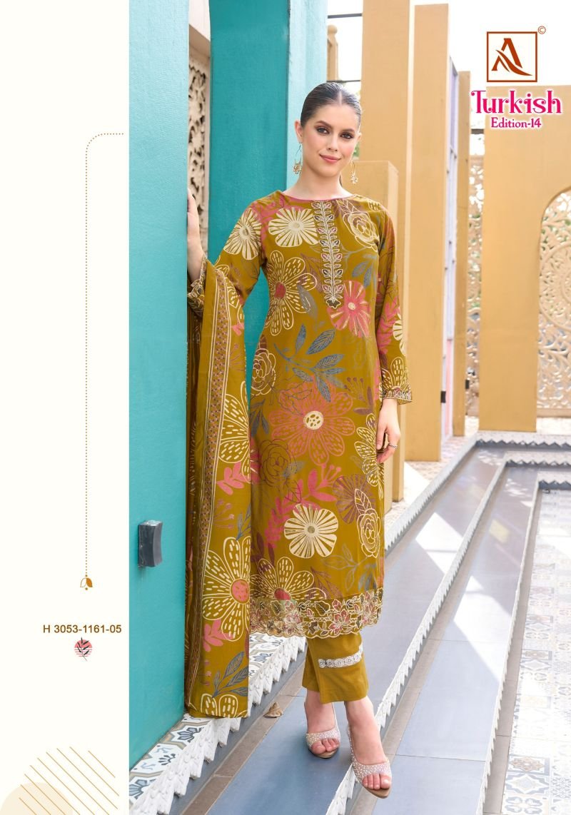 Launching Alok Turkish Edition 14 Viscose Rayon Printed Dress Material Wholesale 2026