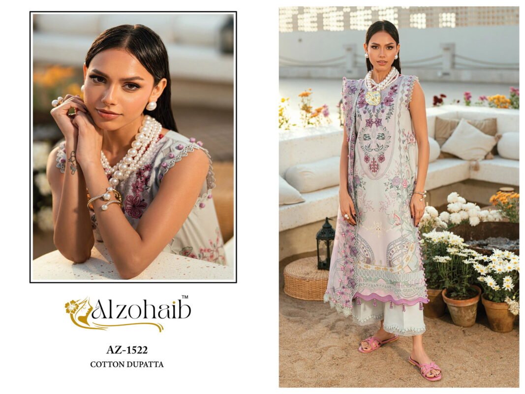Launching Alzohaib Aqila Vol 1 Chiffon Dupatta Cotton Embroidered Salwar Kameez Wholesale 2026