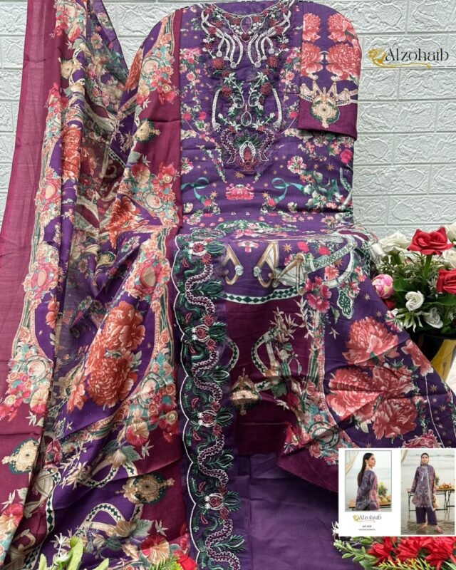 Launching Alzohaib Aqila Vol 1 Chiffon Dupatta Cotton Embroidered Salwar Kameez Wholesale 2026