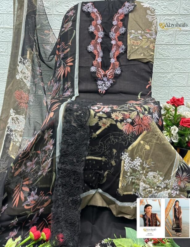 Launching Alzohaib Aqila Vol 1 Chiffon Dupatta Cotton Embroidered Salwar Kameez Wholesale 2026
