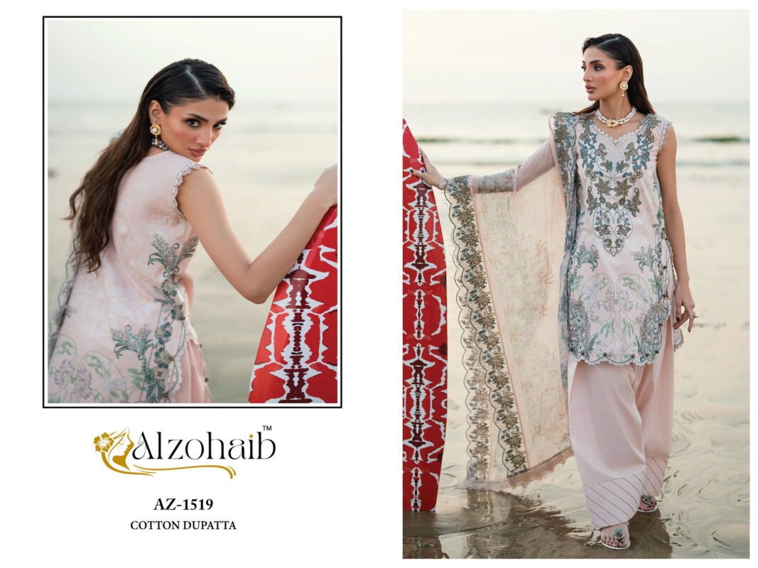 Beautiful Alzohaib Aqila Vol 2 Chiffon Dupatta Cotton Embroidered Salwar Kameez Wholesale 2026