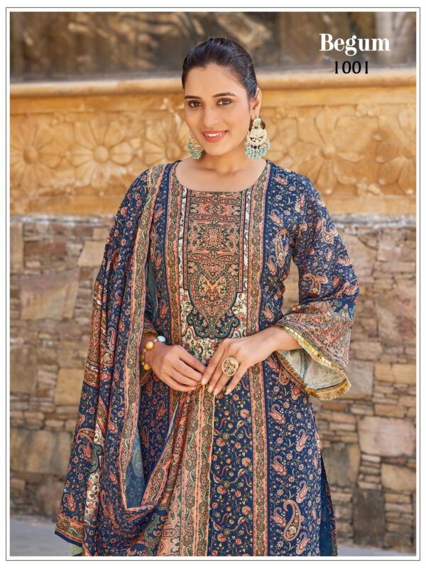 Latest Banwery Begum Jam Satin Digital Printed Kurti With Bottom Dupatta Wholesale 2026
