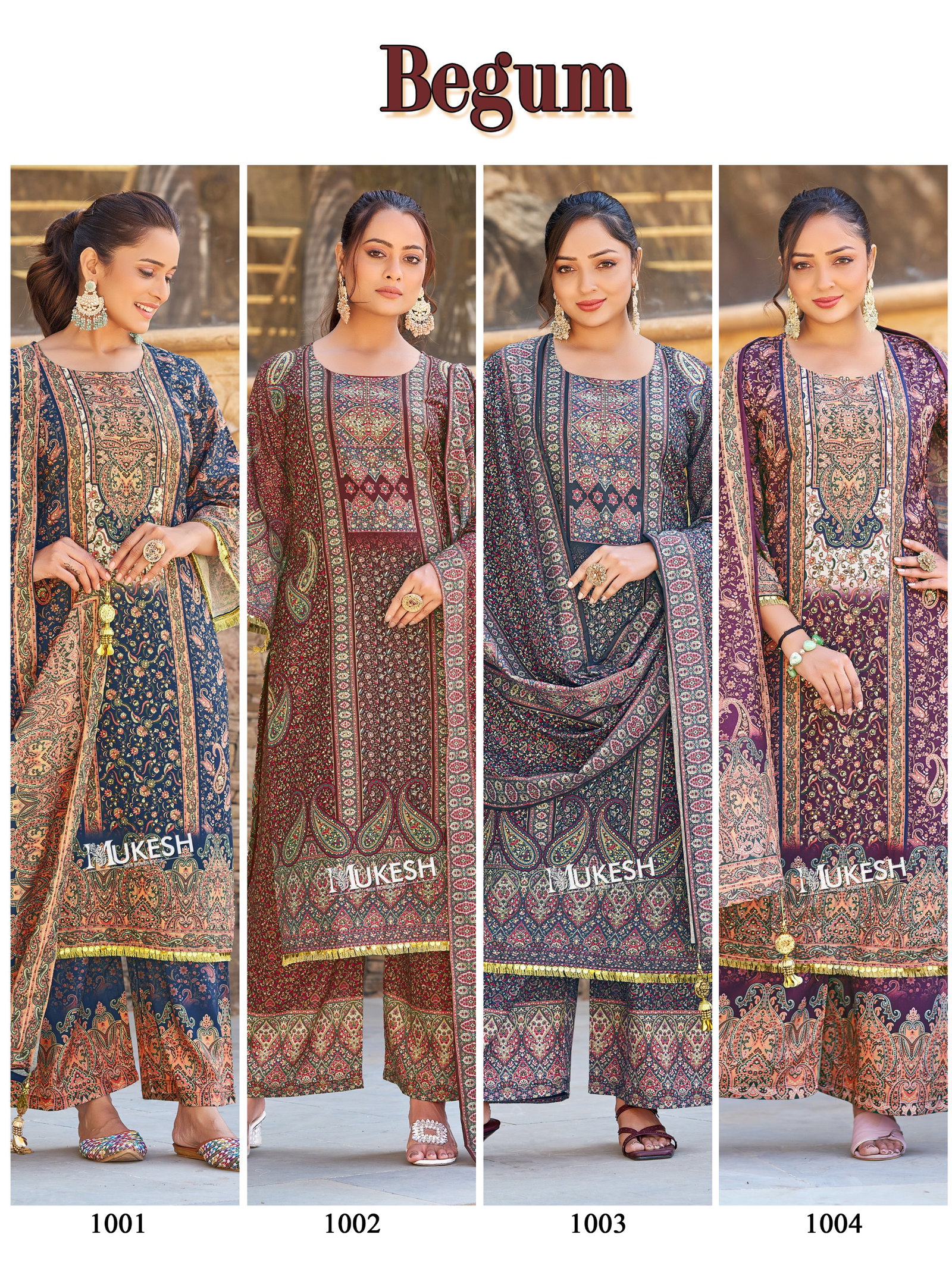 Latest Banwery Begum Jam Satin Digital Printed Kurti With Bottom Dupatta Wholesale 2026