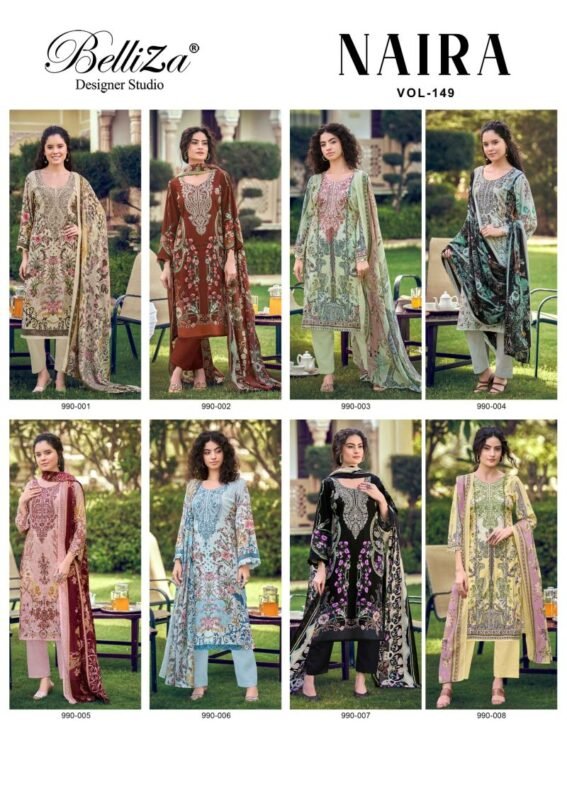 Latest Belliza Naira Vol 149 Cotton Digital Print Dress Material Wholesale 2026