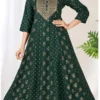 Blue Hills Meloni Rayon Foil Preinted Long Anarakli Kurti Wholesale
