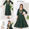Latest Blue Hills Meloni Rayon Foil Preinted Long Anarakli Kurti Wholesale 2026