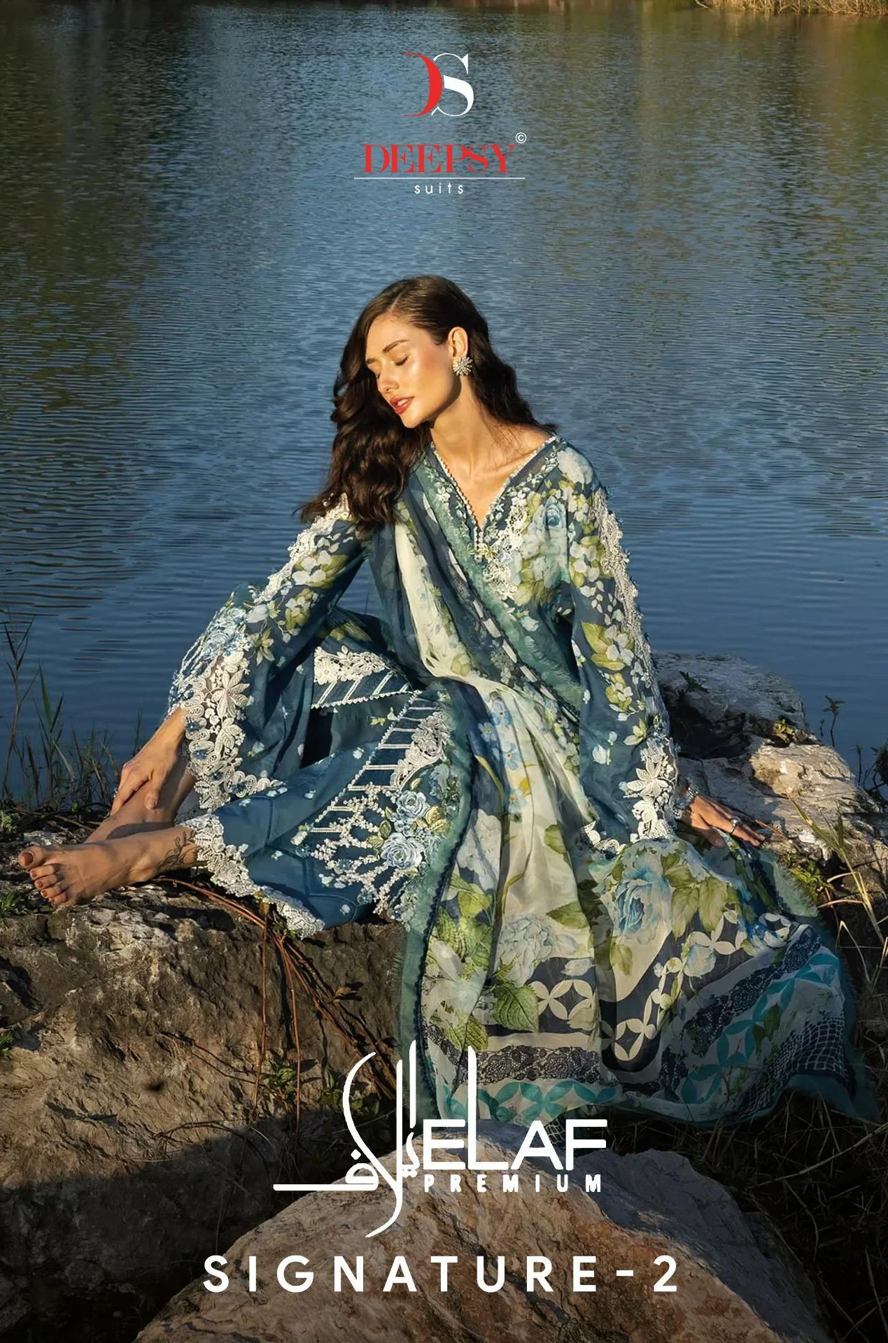 Deepsy Elaf Premium Signature Vol 2 Chiffon Dupatta Readymade  Cotton Salwar Kameez Wholesale