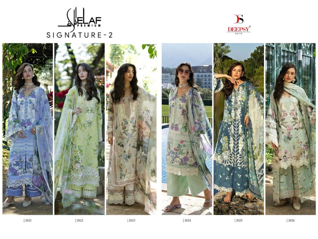 Latest Deepsy Elaf Premium Signature Vol 2 Chiffon Dupatta Readymade Cotton Salwar Kameez Wholesale 2026