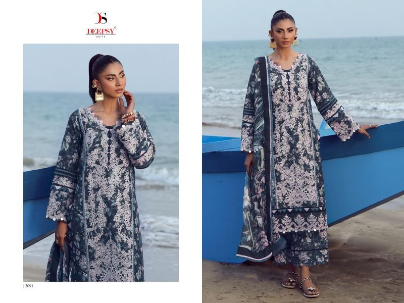 Launching Deepsy Jade Flora Premium Vol 2 Chiffon Dupatta Cotton Pakistani Salwar Kameez Wholesale 2026