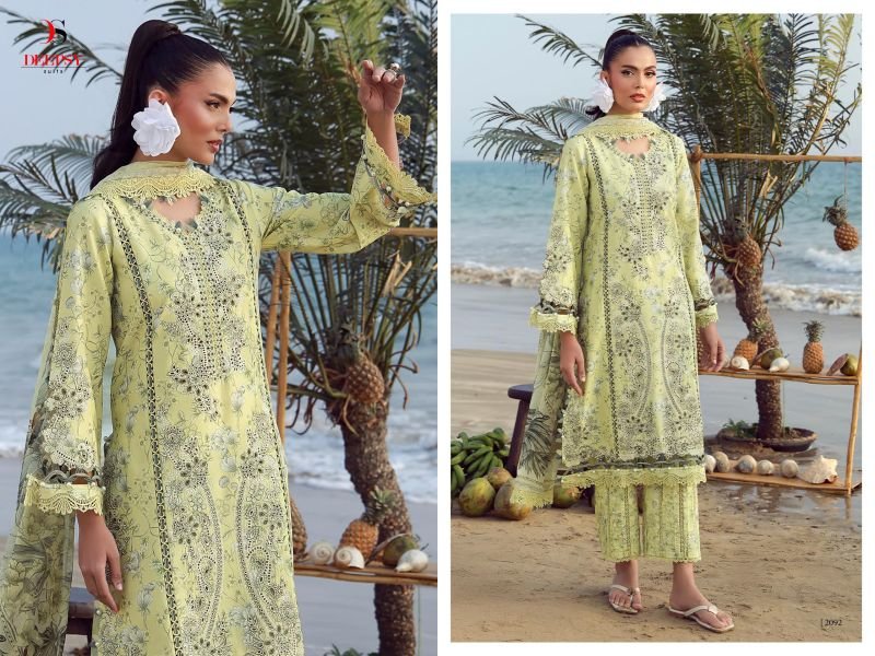 Launching Deepsy Jade Flora Premium Vol 2 Chiffon Dupatta Cotton Pakistani Salwar Kameez Wholesale 2026