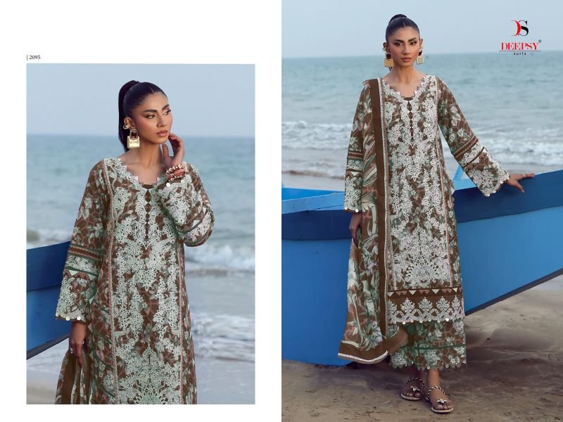 Launching Deepsy Jade Flora Premium Vol 2 Chiffon Dupatta Cotton Pakistani Salwar Kameez Wholesale 2026