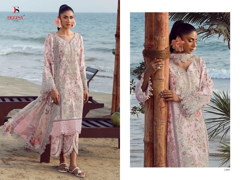 Launching Deepsy Jade Flora Premium Vol 2 Chiffon Dupatta Cotton Pakistani Salwar Kameez Wholesale 2026