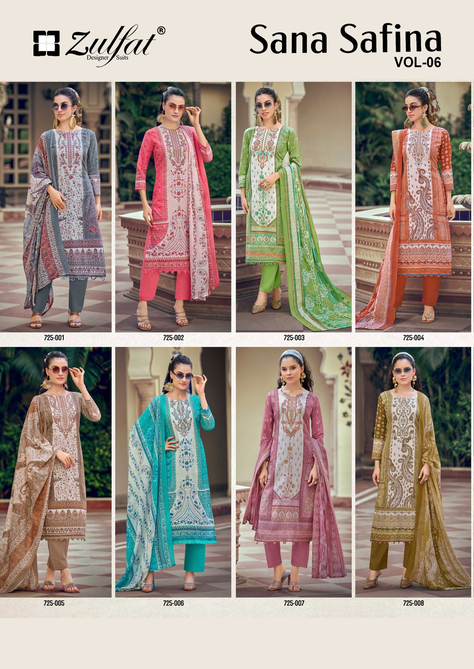 Latest Deepsy Sana Safina Vol 6 Cotton Embroidered Dress Material Wholesale 2026