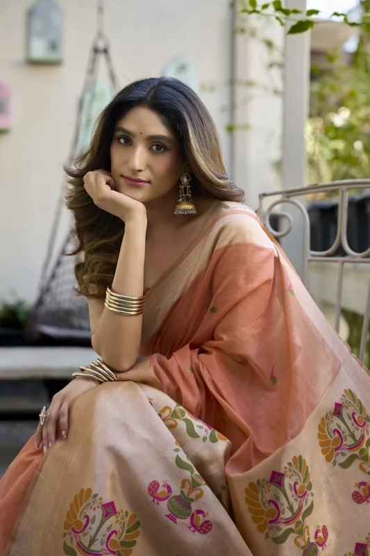Launching Gobuni Surbhi Paitahni Silk Jacquard Zari Party Wear Saree 2026