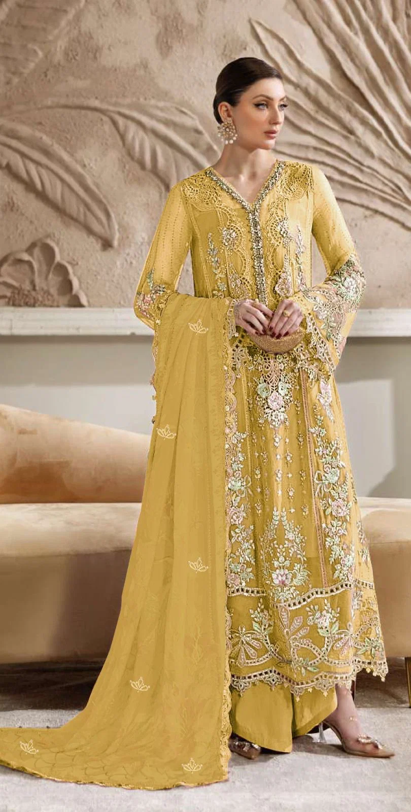 Elan E 07 A To D Chiffon Embroidered Salwar Kameez Wholesale
