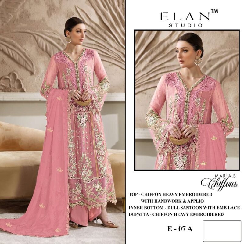 Buy Elan E 07 A To D Chiffon Embroidered Salwar Kameez Wholesale 2026