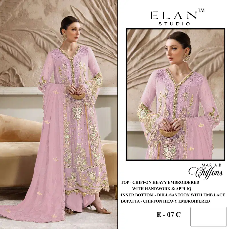Buy Elan E 07 A To D Chiffon Embroidered Salwar Kameez Wholesale 2026