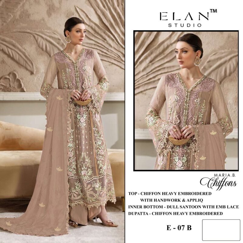 Buy Elan E 07 A To D Chiffon Embroidered Salwar Kameez Wholesale 2026