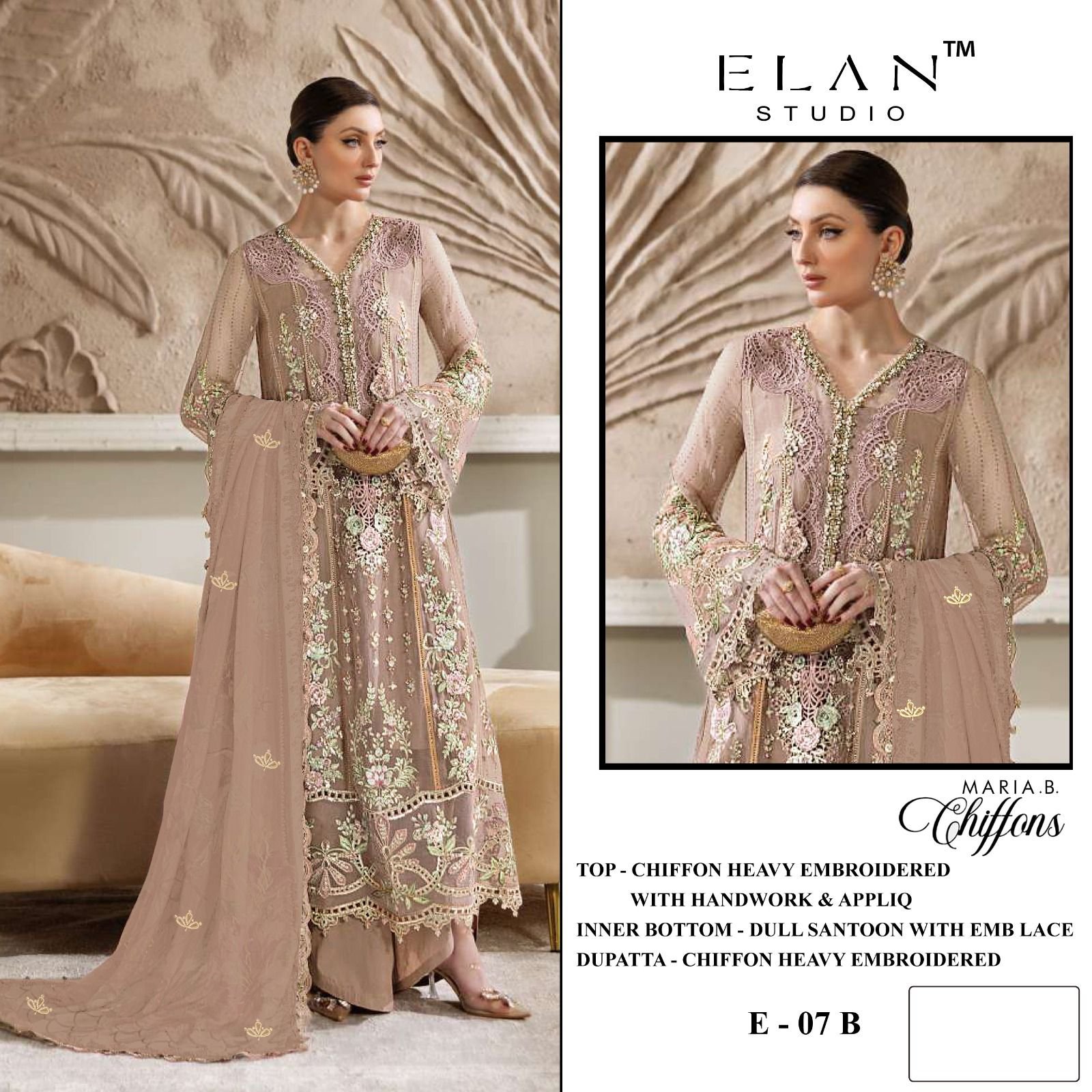 Buy Elan E 07 A To D Chiffon Embroidered Salwar Kameez Wholesale 2026