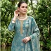 Four Dots Keeva Jiraff Weaving Silk Hand Worked Dress Material Wholesale