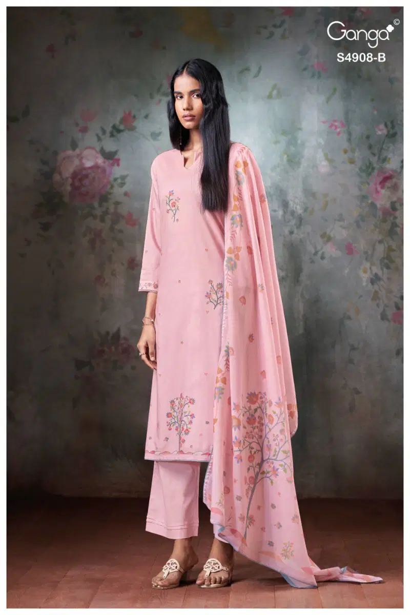 Launching Ganga Elyndria 4908 Cotton Embroidered Salwar Kameez Wholesale 2026