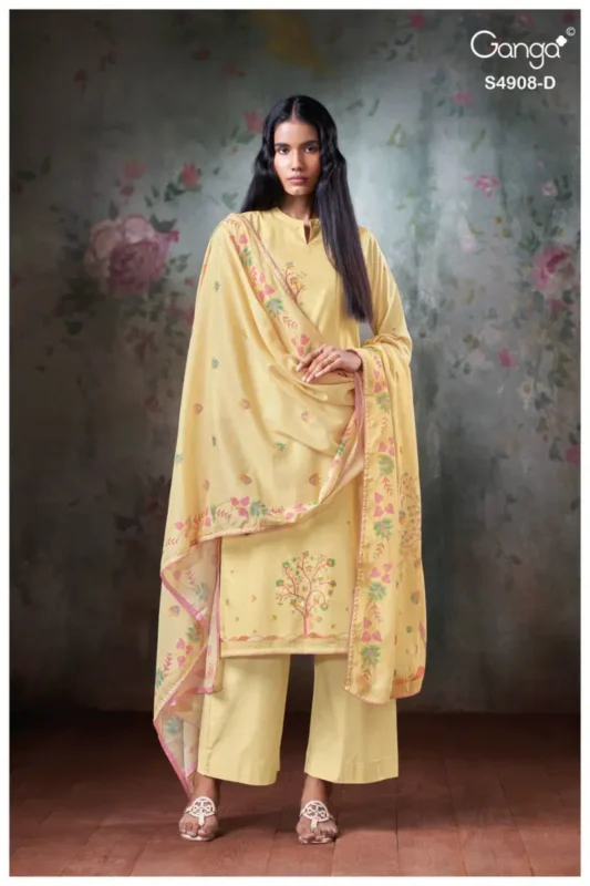Launching Ganga Elyndria 4908 Cotton Embroidered Salwar Kameez Wholesale 2026