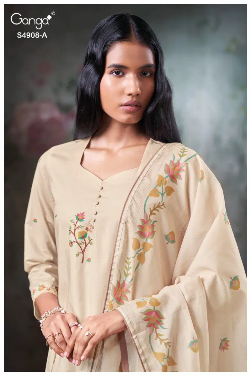 Launching Ganga Elyndria 4908 Cotton Embroidered Salwar Kameez Wholesale 2026