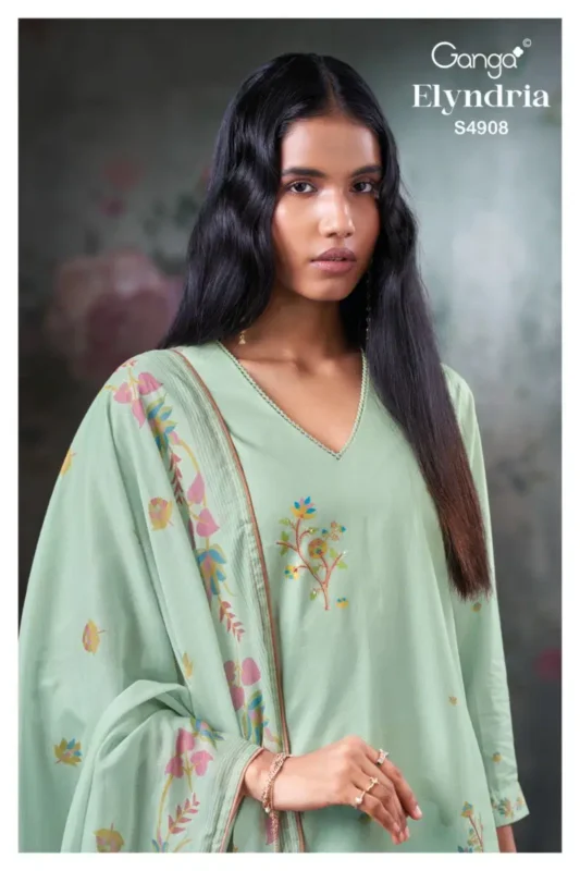 Launching Ganga Elyndria 4908 Cotton Embroidered Salwar Kameez Wholesale 2026