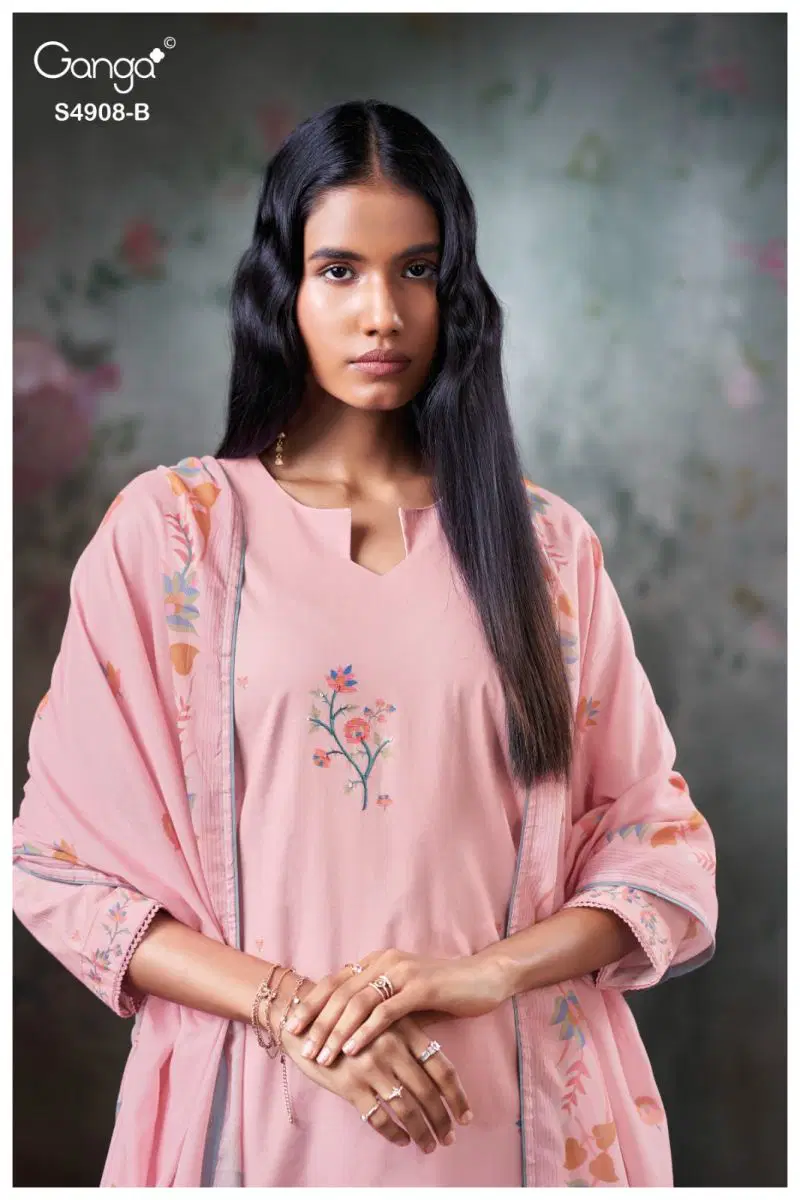 Launching Ganga Elyndria 4908 Cotton Embroidered Salwar Kameez Wholesale 2026