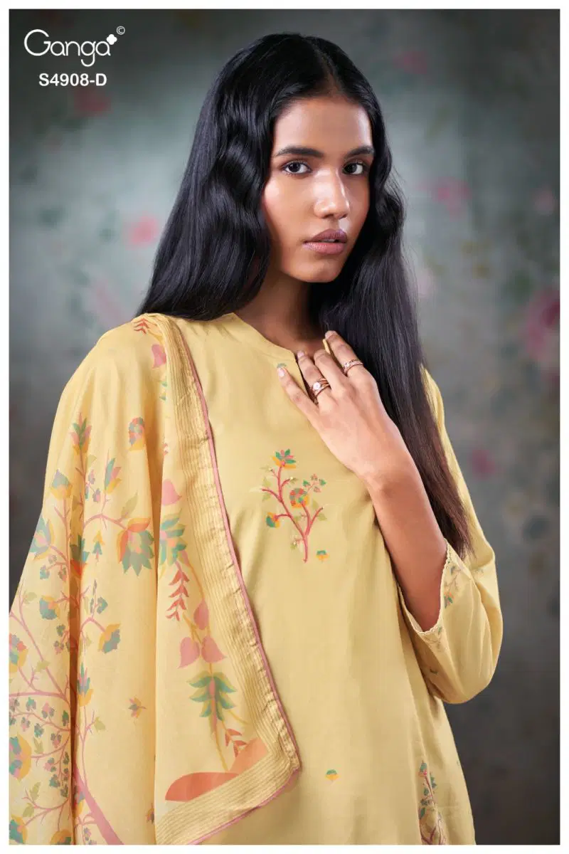 Launching Ganga Elyndria 4908 Cotton Embroidered Salwar Kameez Wholesale 2026