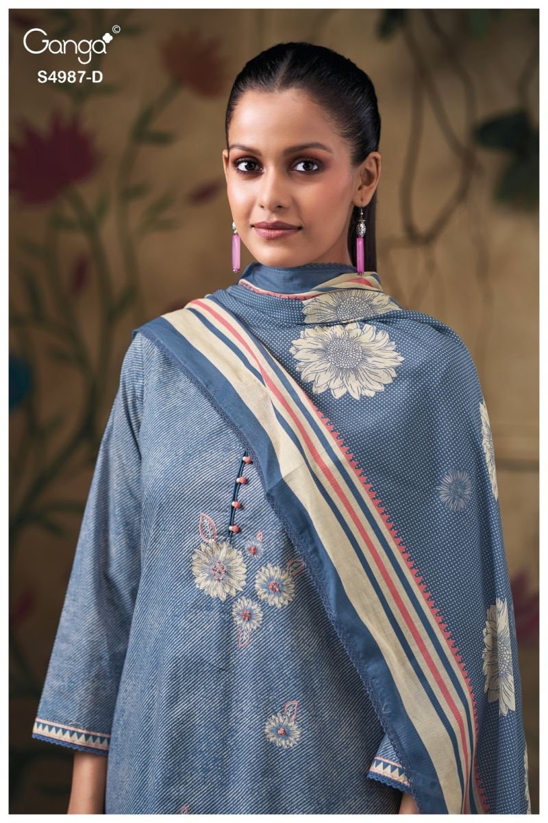 Stylish Ganga Meliora 4987 Cotton Embroidered Salwar Kameez Wholesale 2026