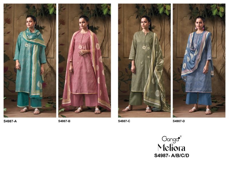 Stylish Ganga Meliora 4987 Cotton Embroidered Salwar Kameez Wholesale 2026