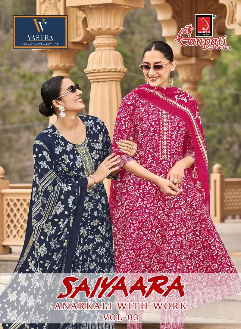 Ganpati Saiyaara Vol 3 Readymade Cotton Anarkali Kurti Set Wholesale