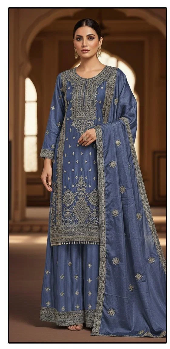 Hoor Tex 473 A To D Chinon Cut Worked Salwar Kameez Wholesale