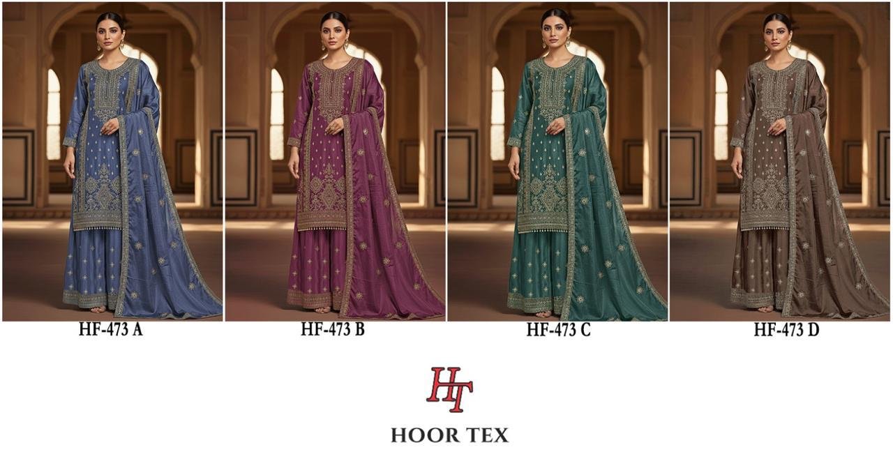 Launching Hoor Tex 473 A To D Chinon Cut Worked Salwar Kameez Wholesale 2026