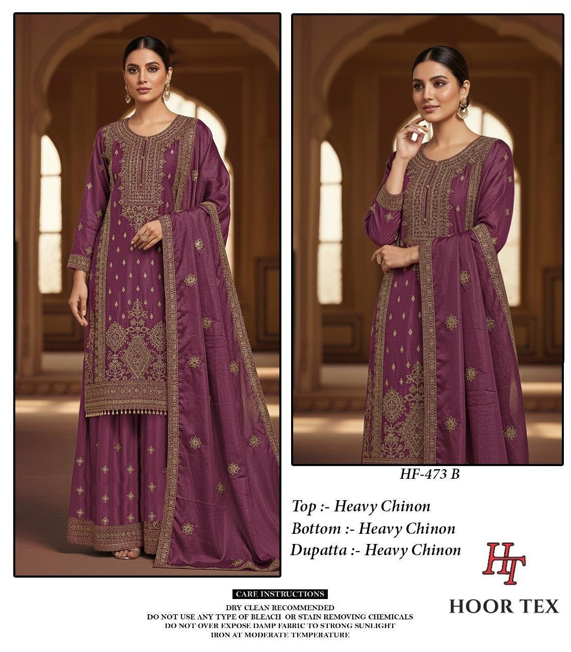 Launching Hoor Tex 473 A To D Chinon Cut Worked Salwar Kameez Wholesale 2026
