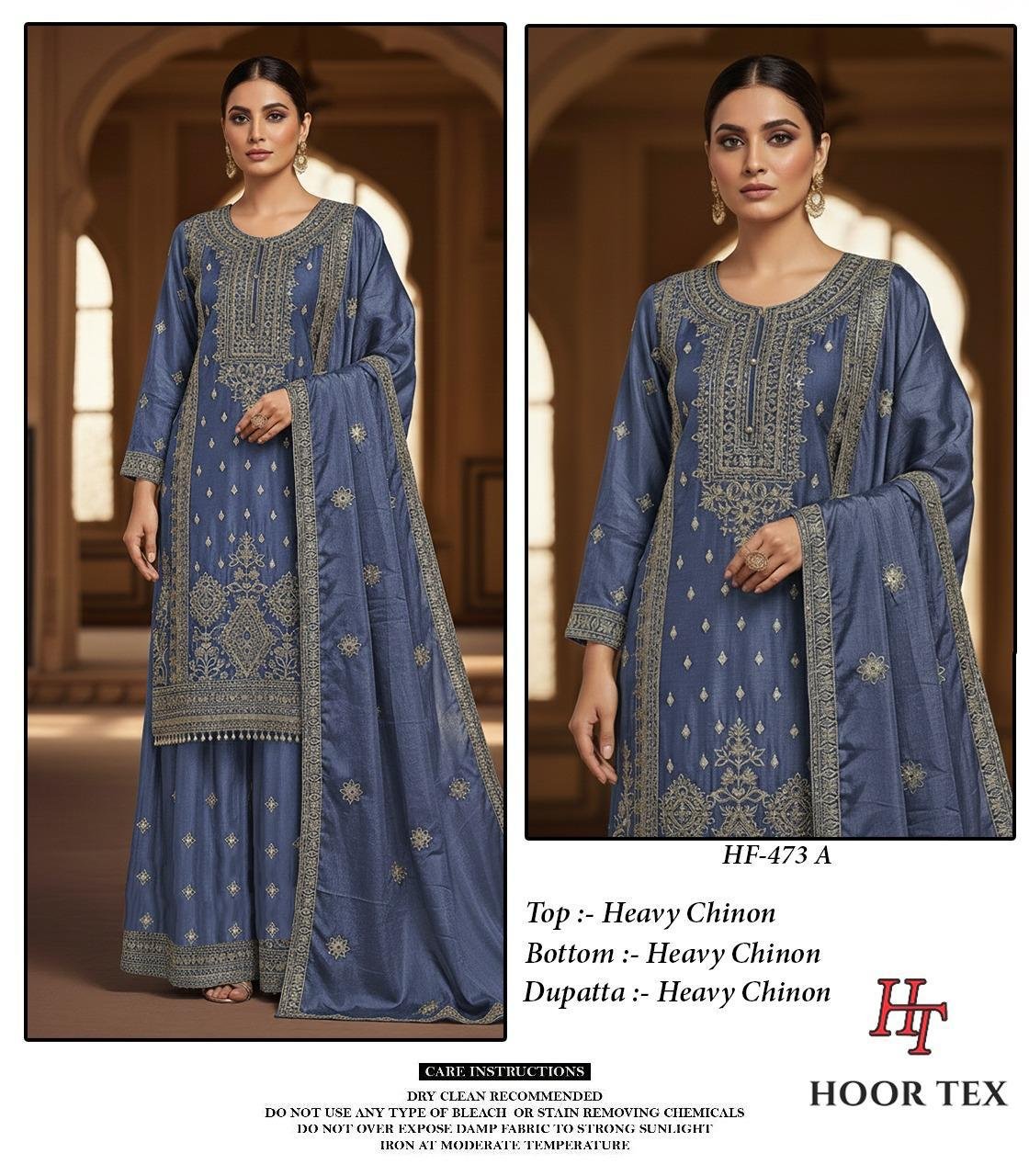 Launching Hoor Tex 473 A To D Chinon Cut Worked Salwar Kameez Wholesale 2026