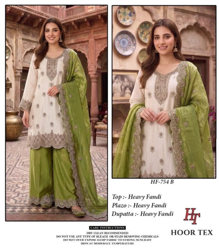 Launching Hoor Tex 754 A To D Fandy Embroidered Salwar Kameez Collection Wholesale 2026