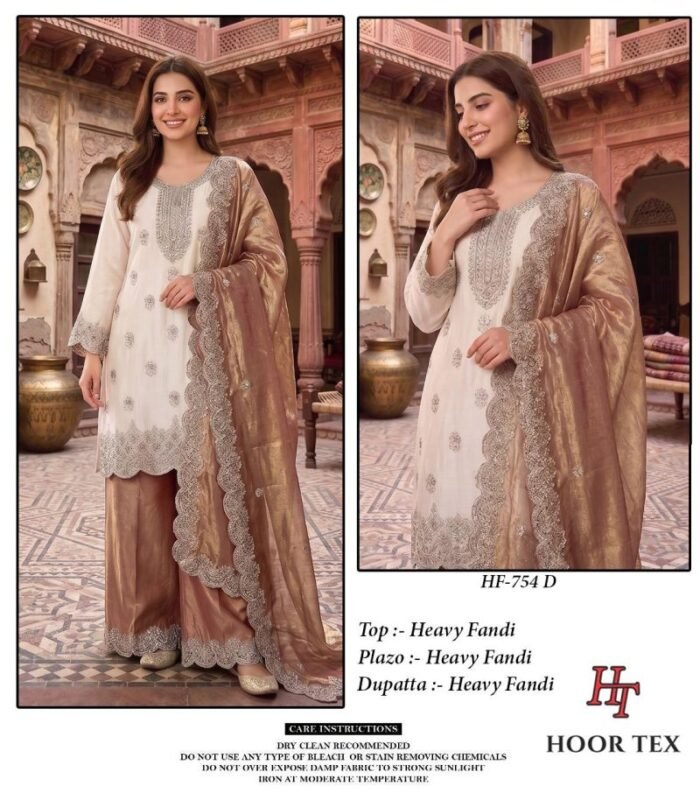 Launching Hoor Tex 754 A To D Fandy Embroidered Salwar Kameez Collection Wholesale 2026