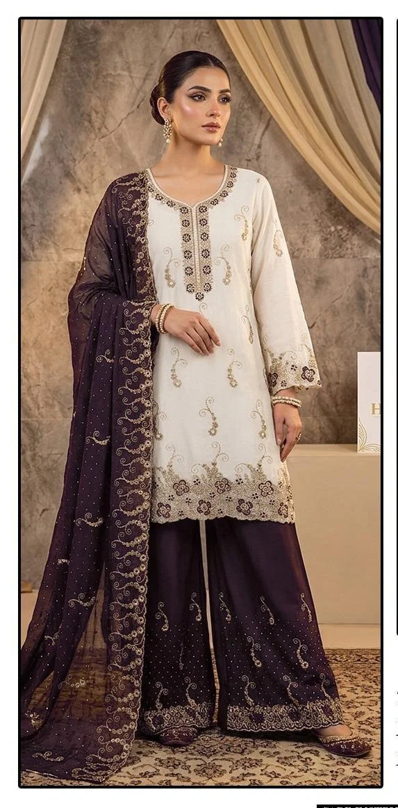 Hoor Tex 791 A To D Simmar Chiffon Embroidered Salwar Kameez Wholesale